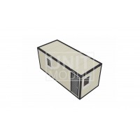 (СП-04) Бытовка металлическая (блок-контейнер) из сэндвич-панелей проходная